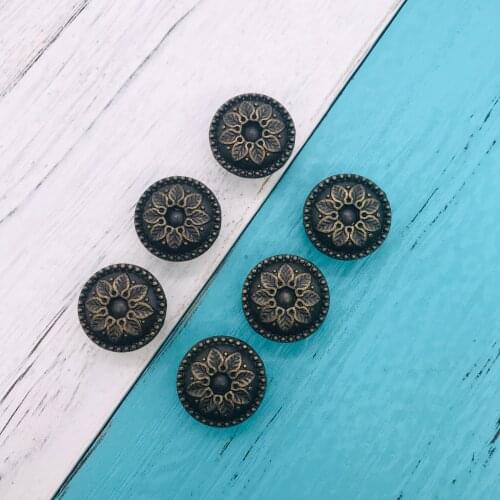10pcs Vintage Home Decor Antique brass Drawer Door Handles Round Solid Mental Knobs for Kitchen Cupboard Cabinet Door Pulls