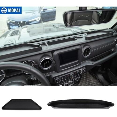 MOPAI Stowing Tidying for Jeep Wrangler 2018 Car Control Dashboard Co-pilot Armrest Storage Box for Jeep Wrangler JL Accessories