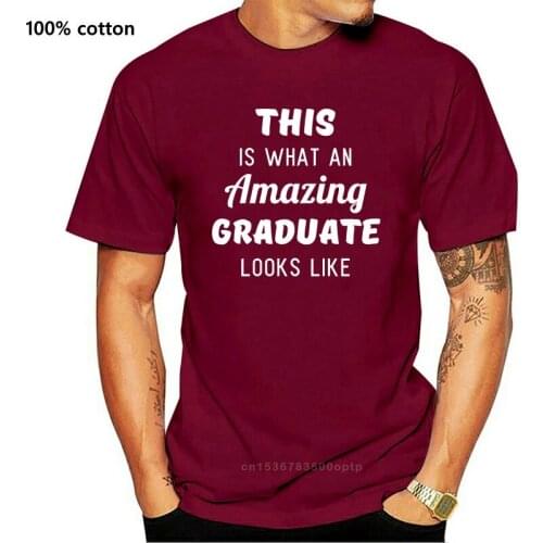 Funny Graduation Shirt for Him Her High School College Men Tee Shirts Tops Short Sleeve Cotton Fitness T-Shirts Colour Funny
