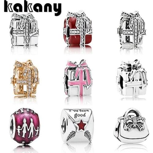 925 Sterling Silver Pearl Birthday Celebration Birthday Cake Gift Box Birthday Charm Pendent Pendant Bracelets & Bangles