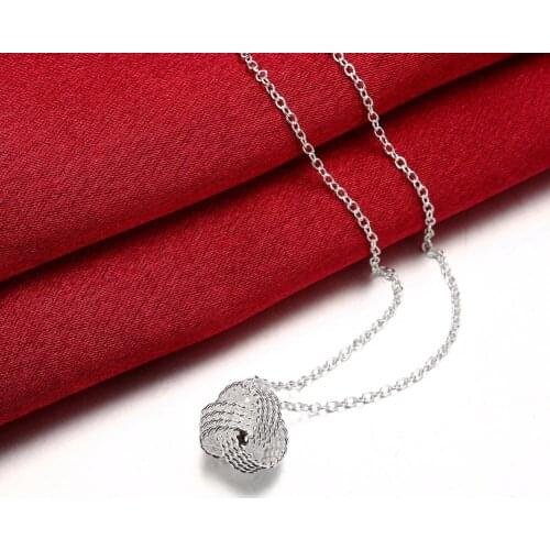 New arrive Silver Plated Necklace Pendant for Women Net Ball Pendant Cute Style Silver Plated Jewelry Unisex Jewelry for Lovers