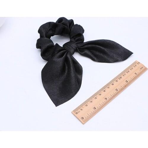 Candygirl 10 Solid Colors Elastic Hair Bows Scrunchie for Women Girls Ponytail Holder Hair Rope Ties Tiara Rubber Rope for Daily