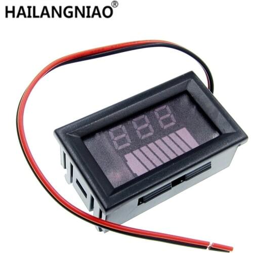 10PCS 12V ACID Red Lead Battery Capacity Indicator Charge Level Lead-acid LED Tester Voltmeter For