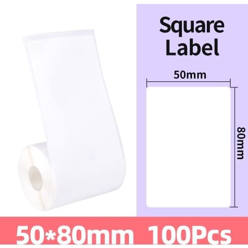 Phomemo 50x80mm Self-Adhesive Direct Thermal Labels Printer Label Paper For Phomemo M110 M200 M02 Label Maker