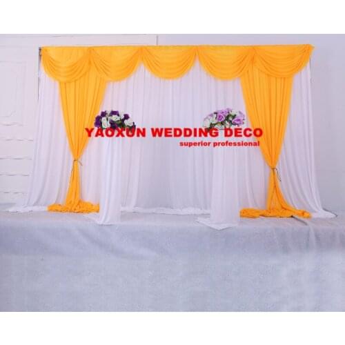 10X20FT Ice Silk Wedding Backdrop Curtain Stage Background Photo Booth For Party Event Decoration