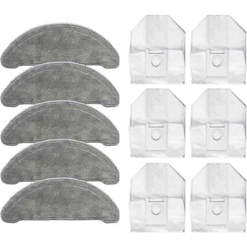 11Pcs for Roidmi EVE Plus Robot Vacuum Cleaner Dust Bag Mop Cloth Cleaning Cloth Replacement Accessories Parts