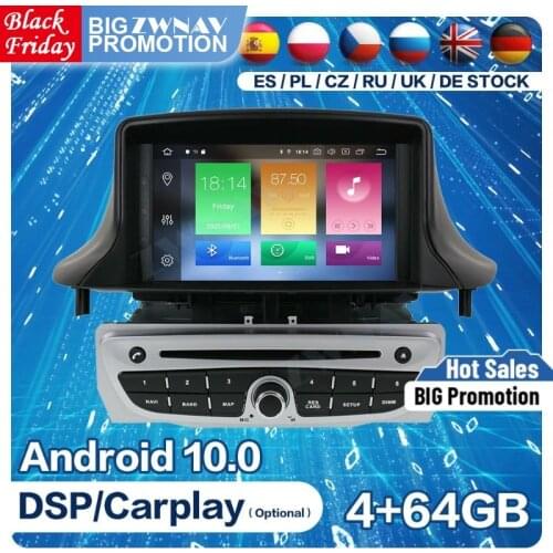 2 DIn Carplay Android For Renault Megane 3 Fluence 2009 2010 2011 2012 2013 2014 2015 Multimedia Audio Radio Receiver Head Unit