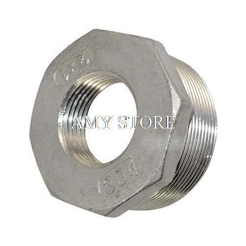 2" Male x 1" female BSPP Stainless Steel threaded Reducer Bushing Pipe Fitting
