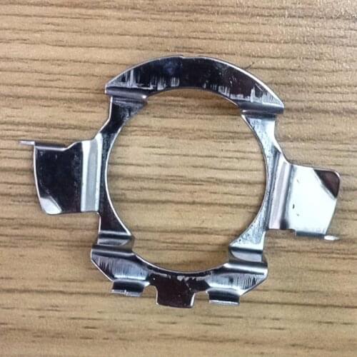 HLXG 2PCS Car Headlight H7 LED Socket Adapter Auto Lamp Holder Base Metal Clip Retainer