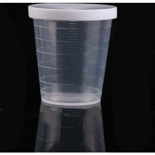 200pcs 30ml Clear White Plastic Measuring Cup Beaker for Flour Sugar Liquid Kitchen School Laboratory SuppliesZA6385