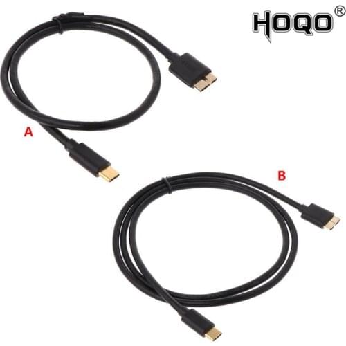 50CM/100CM Gold-plated Male to Male USB 3.0 Micro BM to Type C Charging Data Cable Line Connector Cord