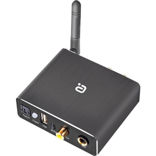 Wireless Bluetooth 5.0 Receiver o DAC Converter Player Microphone Optical Coaxial to RCA Aux Music Adapter