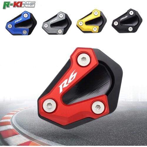 For Yamaha YZF-600 R6 2006-2016 2015 2014 2013 2012 Motorcycle CNC Kickstand Foot Side Stand Extension Pad Support Plate Enlarge