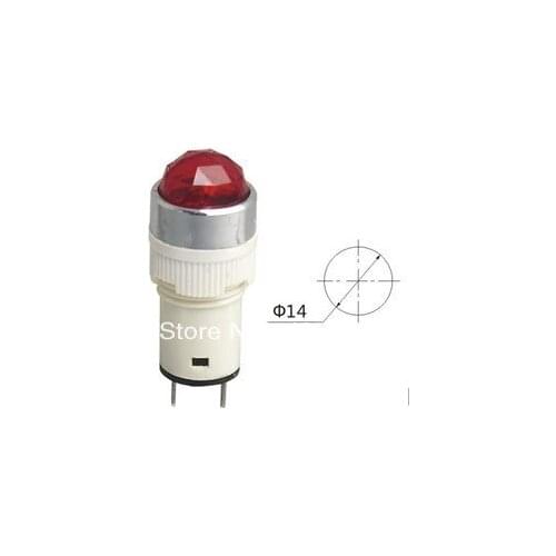 Indicator pilot light DC12V DC24V AC220V 14mm
