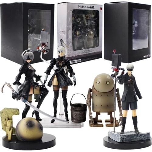14-15cm NieR Automata 2B YoRHa No.2 Type B 2B No.9 Type S 9S Machine Lifeform Game Statue PVC Collectible Model Figure Toys Doll