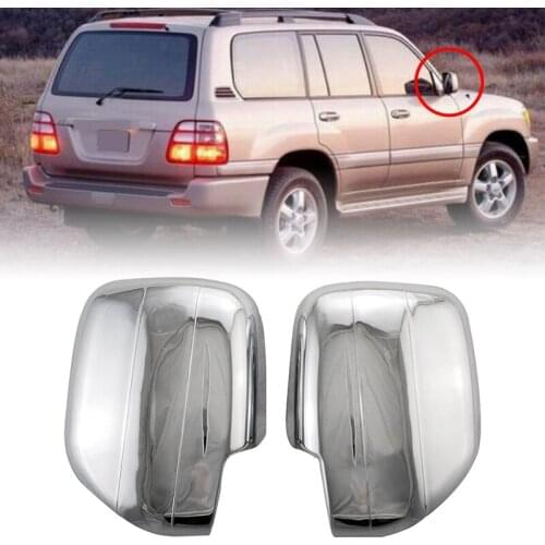 For Toyota Land Cruiser 100 FJ100 Lexus LX470 1998-2007 Side Rearview Mirror Cover Decorative Protection Cap
