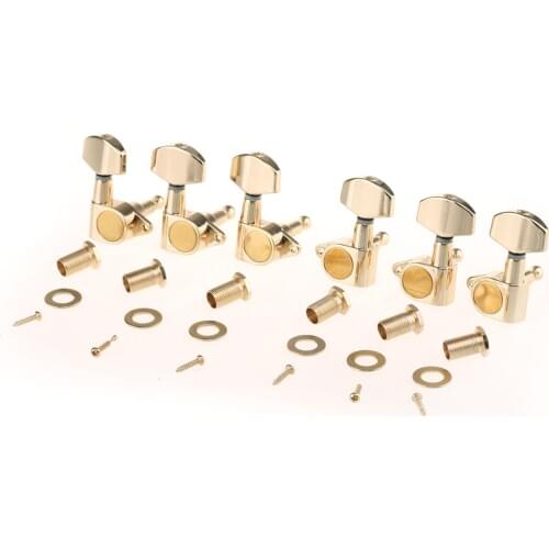 Musiclily Pro 3x3 Epi Style Sealed Guitar Tuners Tuning Pegs Keys Machine Heads Set for Les Paul Style Guitar, Big Button Gold