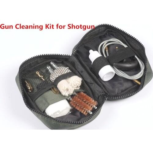 MIZUGIWA Bag Gun Cleaning Kit for Shotgun Pistol Rifle Flex Rod T-handle Brass Brush Slotted Tip 12GA 20GA .22 Cal .17 Cal 9mm