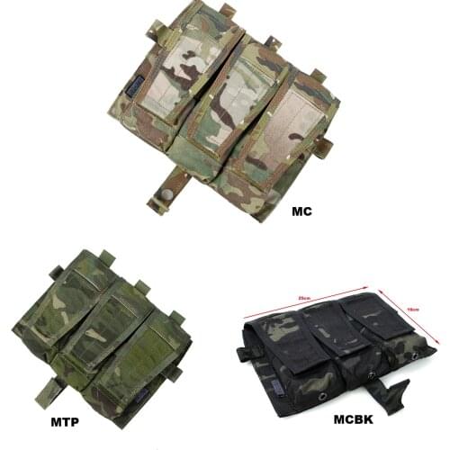 New Outdoor TMC Multicam Molle M4 TRIPLE MAG Pouch Bag for Tactical AVS Vest Front Panel