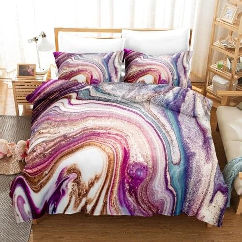 Flow Gold Marble Pattern Bedding Set 3d Duvet Cover Sets Comforter Bed Linen Twin Queen King Single Size Fashion Luxury Art