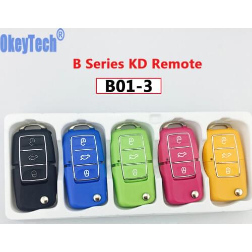OkeyTech Mini KD Remote Control 3 Buttons Remote Key for VW B5 Style Remote Key Universal B-Series B01 for KD300/KD900/URG200