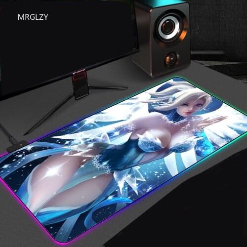 RGB Glow Cartoon Animation Sexy Mouse Keyboard Pad Anime Mouse Pad Gaming Accessories Hot Pad Gaming Table Gamer Desk