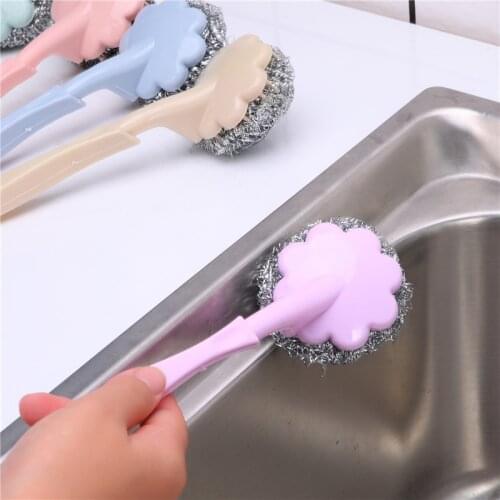 Skillet steel Degreasing dishwashing brush brush Xiguo Pot Pan Brush Scrubber Cleaning Cleaner Tool Kitchen tools
