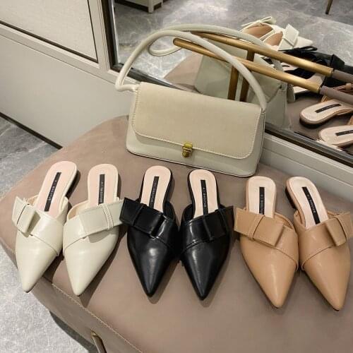 Slipper Womens Summer Outer Wear 2020 Spring New Style Shoes Korean-style Versatile Flat Top Shoes Fashion Pointed Slipper