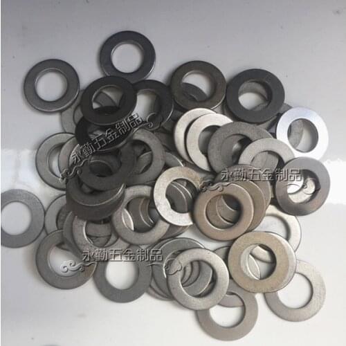 100pcs/lot Titanium washer Ti flat washers GR2 M3 M4 M5 M6 M8 M10 M12 DIN125 DIN9021