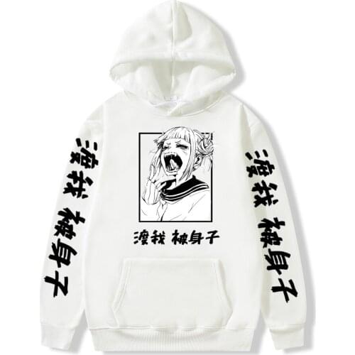 Harajuku My Hero Academia Character Himiko Toga Bakugou Katsuki Hoodie Anime Printed Hip Hop Streetwear Men Casual Sweatshirt