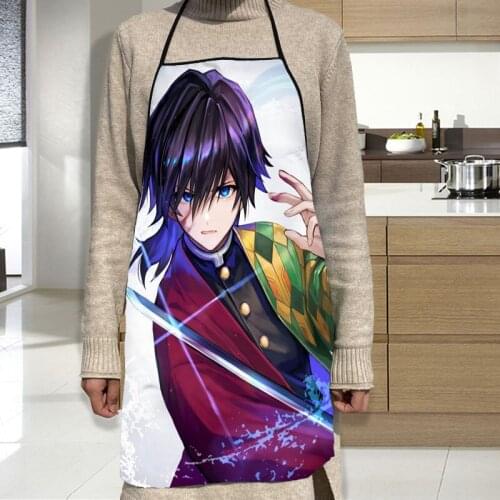 Tomioka Giyuu Apron Oxford Cloth Waterproof Men/Women Kitchen Apron Household Cleaning For Home And Kitchen Accessories