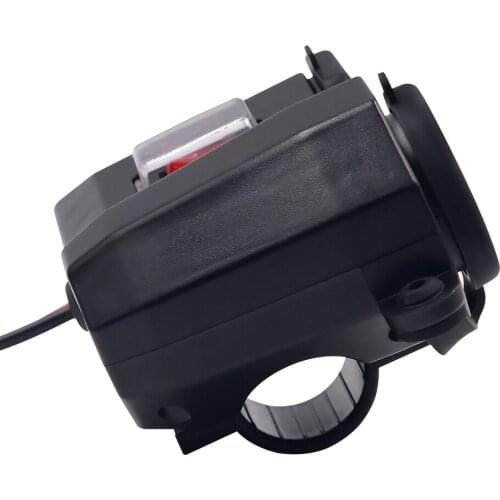 1Set Motorcycle 12V Dual USB Cigarette Lighter Motorcycle Supplies Waterproof Voltage display Cigarette Lighter Charger