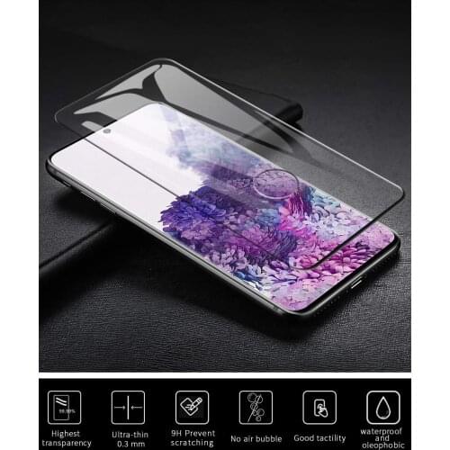 Phone Tempered Glass Screen Film saver With Hole For Samsung Galaxy S20 Plus / S 20 Ultra CellPhone Protector Case