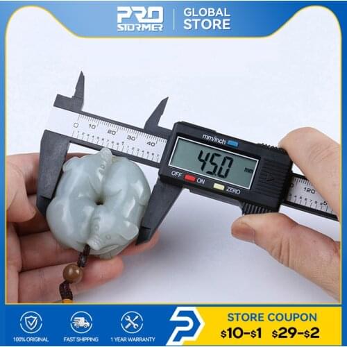 0-150mm LCD Digital Electronic Carbon Fiber Vernier Caliper 6 inch Gauge Micrometer Ruler Calipers Measuring Tool by PROSTORMER