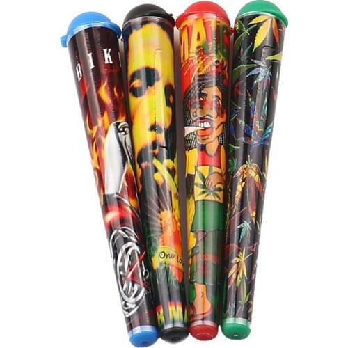 1PCs Portable Stash Jar Joint Holder Blunt Storage Paper Cones Holder Case Airtight Waterproof Plastic Straight Pill Box 120MM