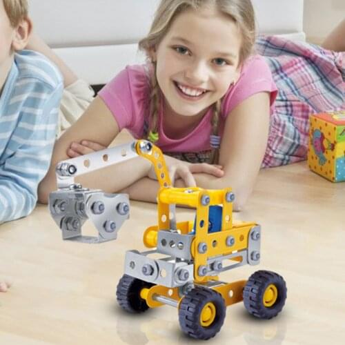 3D DIY Engineering Vehicel Car Building Blocks For City Truck House Blocks Technic Toy For Boys Children Building Toys