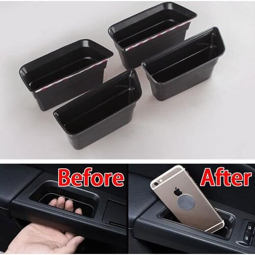 4Pcs Door Armrest Storage Box Holder Case Container car styling For Ford Fusion 2013-2016