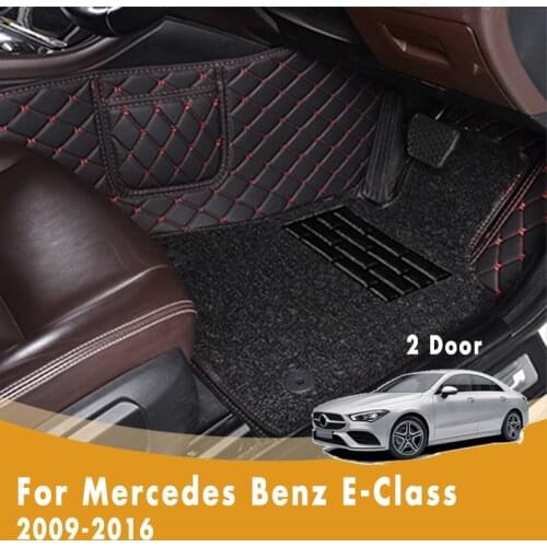 RHD Car Floor Mats For Mercedes Benz E-Class 2 Door 2016 2015 2014 2013 2012 2011 2010 2009 Double Layer Wire Loop Car Carpets