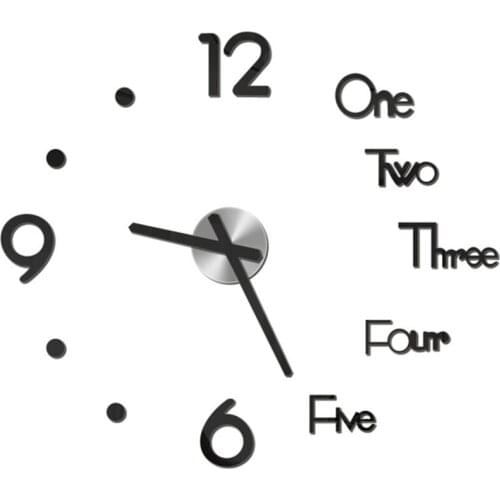 DIY Creative Mute Modern Design Large Wall Clock Clocks for Home Kitchen Living Room Decor Battery Operated Silent