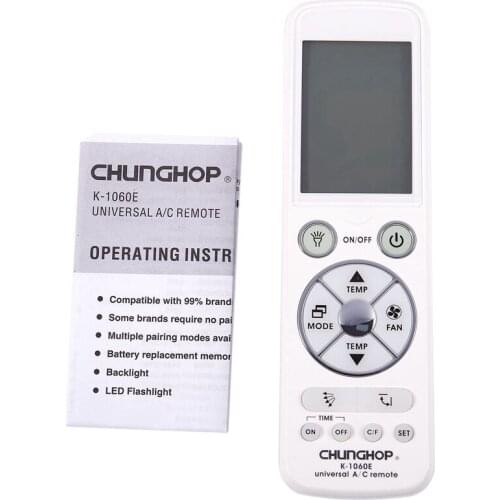 CHUNGHOP with back light big monitor Universal controller Air Conditioner air conditioning remote control K-1060e