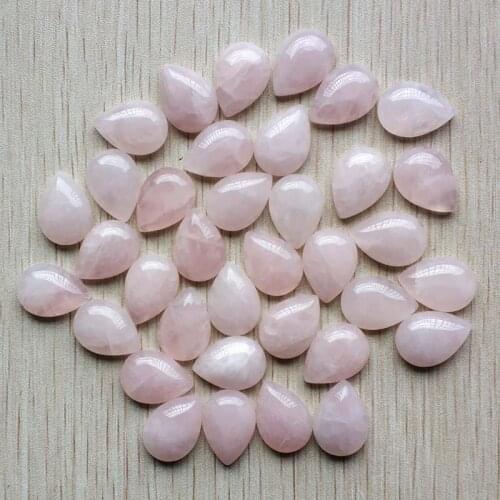 Wholesale 50pcs/lot fashion natural stone pink water drop CABOCHON teardrop Beads 13x18mm for jewelry making free shipping