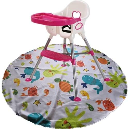 Baby Kids Feeding High Chair Splash Round Mat Anti Slip Foldable Floor Protector Dropship