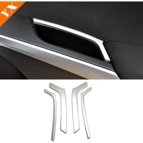 For Suzuki SX4 S-Cross 2014 2015 2016 2017 2018 Interior Accessories Car inner door armrest decor sticker Cover Trim ABS Silver