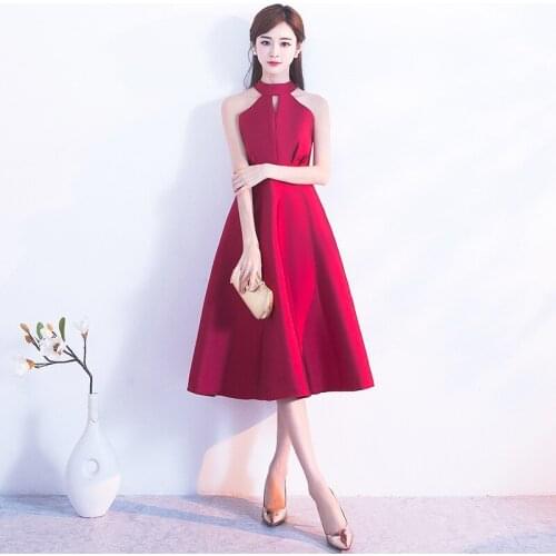 Женские вечерние платья ниже колена Feelingarden China At AliExpress