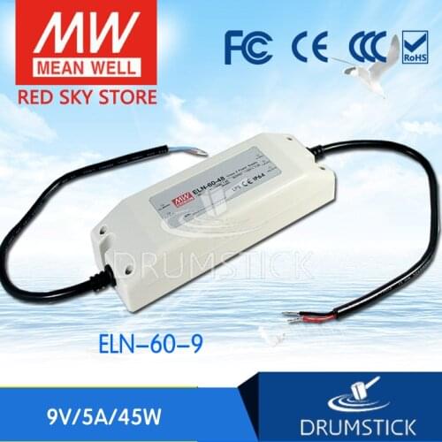 MEAN WELL ELN-60-9D 9V 5A meanwell ELN-60 9V 45W Single Output LED Driver Power Supply