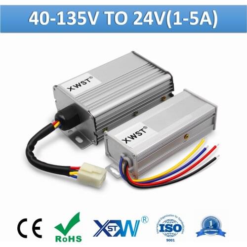XWST Isolated DC DC Converter 40-135v 48v 60v 72v 90v 120v to 24v Step Down Isolation Buck Converter Power Supply For Truck