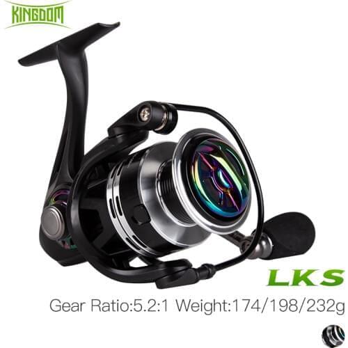 Kingdom LKS Spinning Fishing Reels 800/2000/3000 Gear Ratio 5.2:1 9+1BB Ultralight Saltwater Fishing Reel For Bass Pike Trout