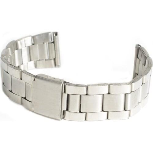 Classic 20mm Silver Color Straight End Stainless Steel Dress Watch Band Fashion Metal Watchbands horlogeband montre cinturino