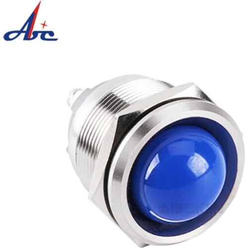 16/19/22MM Waterproof IP67 Metal LED Indicator Lights Ball Head Signal Lamp 3V 6V 12V 24V 48V 220V