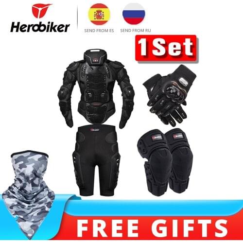 HEROBIKER Motorcycle Jackets Moto Body Armor Motorcycle Protection Motocross Motorbike Jacket With Neck Protector for Summer